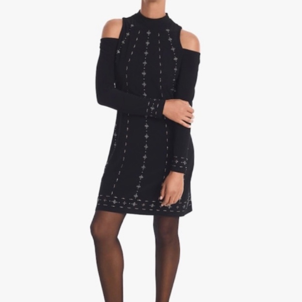 White House Black Market Cold Shoulder dress LGR